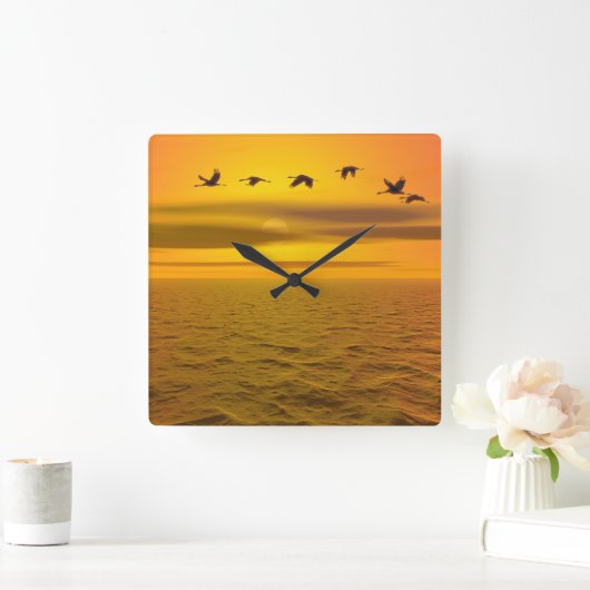Acrylmauer Quadratische Wanduhr (Zuhause)