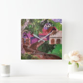 Acrylmauer-Uhr: Bauernhaus Quadratische Wanduhr (Zuhause)