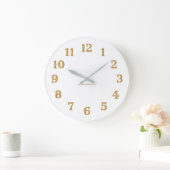 Acrylmauer-Uhr - Gold Große Wanduhr (Zuhause)
