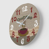 Acrylmauer Uhr mit Kaffeetasse (Winkel)