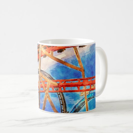 Acrylmauer-Uhr mit Untersetzer-Uhr Kaffeetasse (VorderseiteRechts)