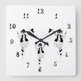 Acrylmauer-Uhr, Square Greece Evzons Dancers Quadratische Wanduhr