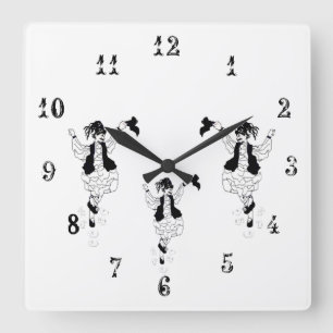 Acrylmauer-Uhr, Square Greece Evzons Dancers Quadratische Wanduhr