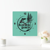 Acrylmauerwerk Grün Quadratische Wanduhr (Zuhause)