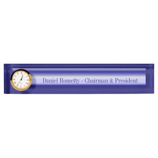 AcrylsauerNamensschild-Uhr - Licht zum Namensplakette (Vorderseite)