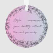 Acrylschmuck Ornament (Rückseite)
