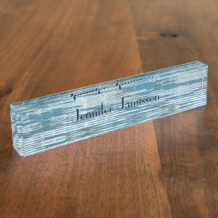 Acrylschreibtisch-Nummernschild, Reflexion Namensplakette