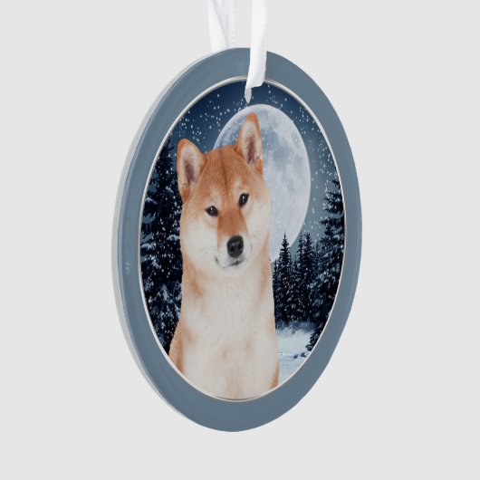 AcrylShiba Inu Verzierung Ornament (Vorderseite)