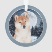 AcrylShiba Inu Verzierung Ornament (Rückseite)