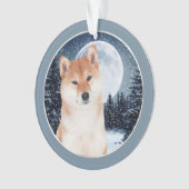 AcrylShiba Inu Verzierung Ornament (Vorderseite)