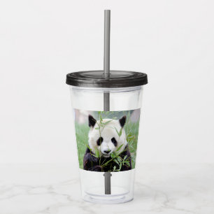 Acryltrinkbecher. Foto Riesenpanda, Panda Geant. Acryltrinkbecher