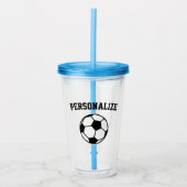 Acryltrommelglas des kundenspezifischen Fußball Acryltrinkbecher (Vorderseite)