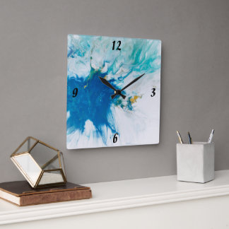Acrylwand-Uhr, 10,75" quadratisch Quadratische Wanduhr