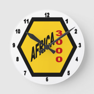 Acrylwanduhr, Ronde Medium AFRICA 3000 Runde Wanduhr
