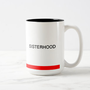 ACS Sisterhood-schwarze/rote Tasse