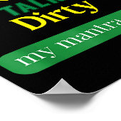 Act Innocent Talk Dirty Funny Quote Gift For Men & Poster (Ecke)