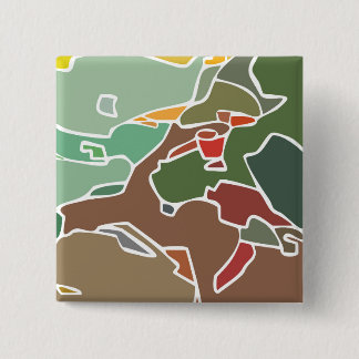 'act natural'- 2" Square Button