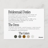 Act Surprised Funny Retro Photo Be My Bridesmaid P Postkarte (Rückseite)