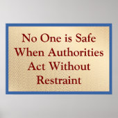 Act Without Restraint Poster (Vorne)