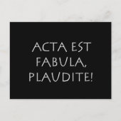 Acta est Fabula Plaudite Postkarte (Vorderseite)