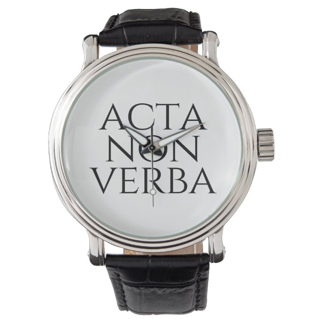 Acta Non Verba Armbanduhr (Vorderseite)