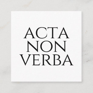 Acta Non Verba Begleitkarte