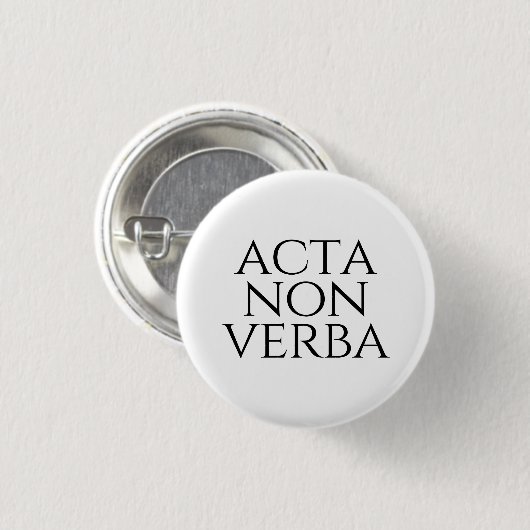 Acta Non Verba Button (Vorne & Hinten)