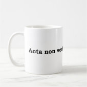 Acta non verba kaffeetasse (Links)