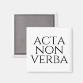 Acta Non Verba Magnet (Vorderseite/Rückseite)