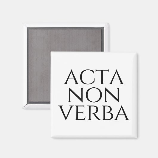 Acta Non Verba Magnet (Vorderseite/Rückseite)