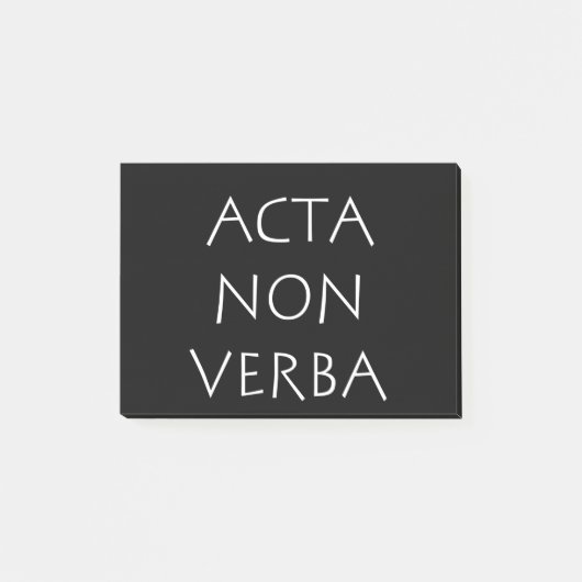 Acta non verba post-it klebezettel (Vorderseite)