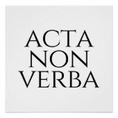 Acta Non Verba Poster (Vorderseite)