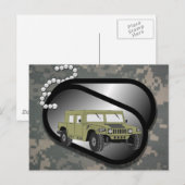 Actern Pattern Camouflage Troops Digitale Kunst Fr Postkarte (Vorne/Hinten)