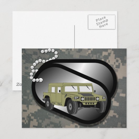 Actern Pattern Camouflage Troops Digitale Kunst Fr Postkarte (Vorne/Hinten)