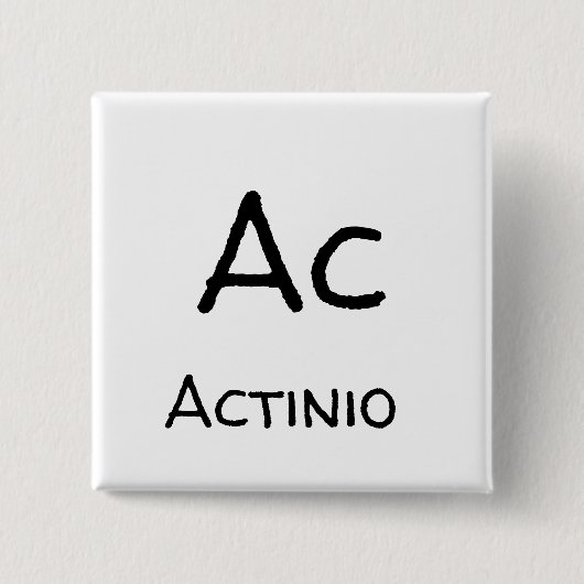 Actinium Elementtabelle Button (Vorderseite)