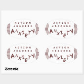 Action absorbiert Angst Ovaler Aufkleber (Blatt)