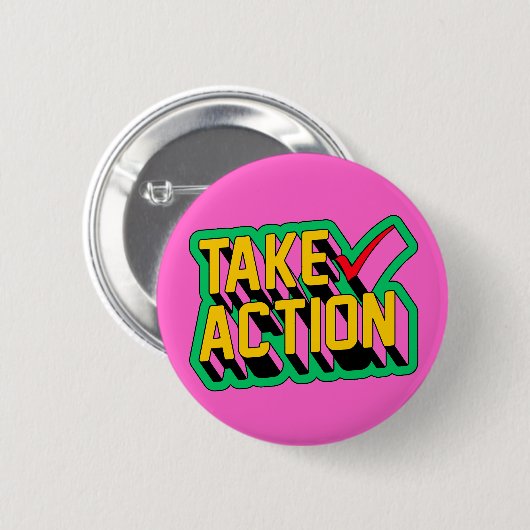 Action Activation Button Pink Yellow & Green (Vorne & Hinten)