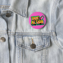 Action Activation Button Pink Yellow & Green