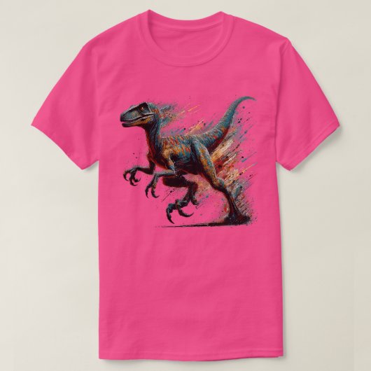Action Art Velociraptor TShirt (Design vorne)