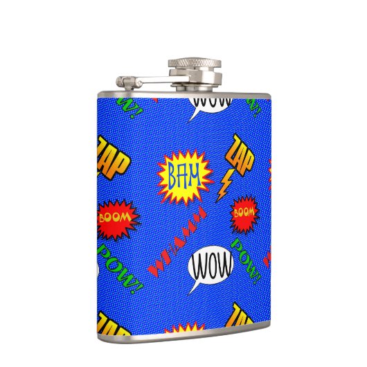 Action Cartoon Super Hero Flask Flachmann (Rechts)