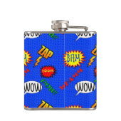 Action Cartoon Super Hero Flask Flachmann (Rückseite)