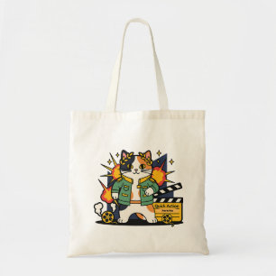 Action Cat Hero on Set - Tote Tragetasche