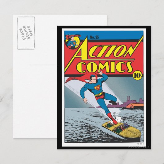 Action-Comic #25 Postkarte (Vorne/Hinten)