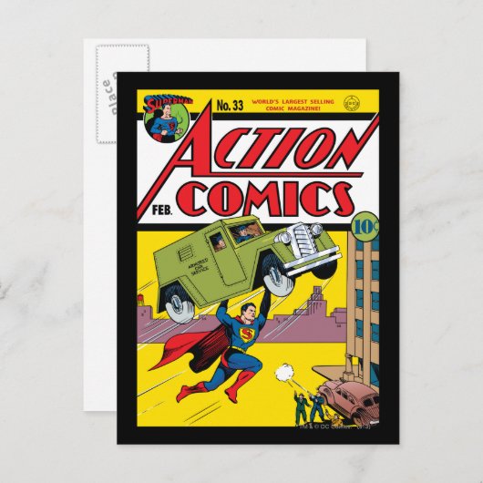 Action-Comic #33 Postkarte (Vorne/Hinten)