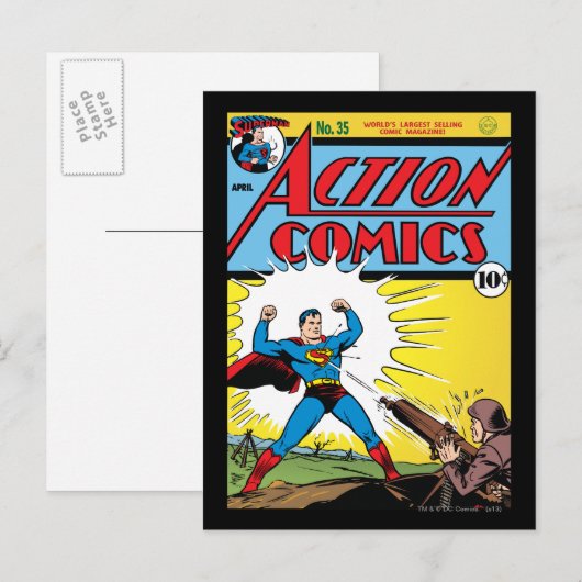 Action-Comic #35 Postkarte (Vorne/Hinten)