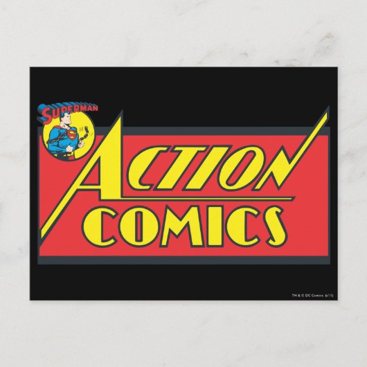 Action Comic - Superman Postkarte (Vorderseite)