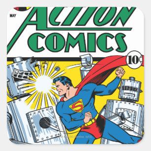 Action Comics #36 Quadratischer Aufkleber