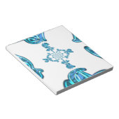 Action Cyan Aquamarine Abstrakte Graffiti Art Prin Notizblock (angewinkelt)