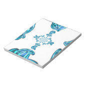 Action Cyan Aquamarine Abstrakte Graffiti Art Prin Notizblock (Rotiert)