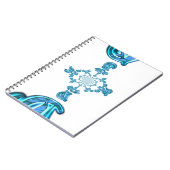 Action Cyan Aquamarine Abstrakte Graffiti Art Prin Notizblock (Linke Seite)